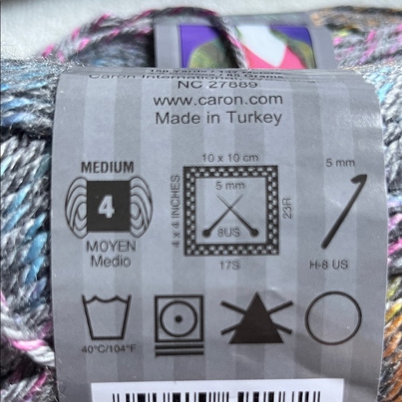 Caron Simply Soft Shadows Yarn, Mardi Grey 0007, 4 Skeins - Picture 3 of 5